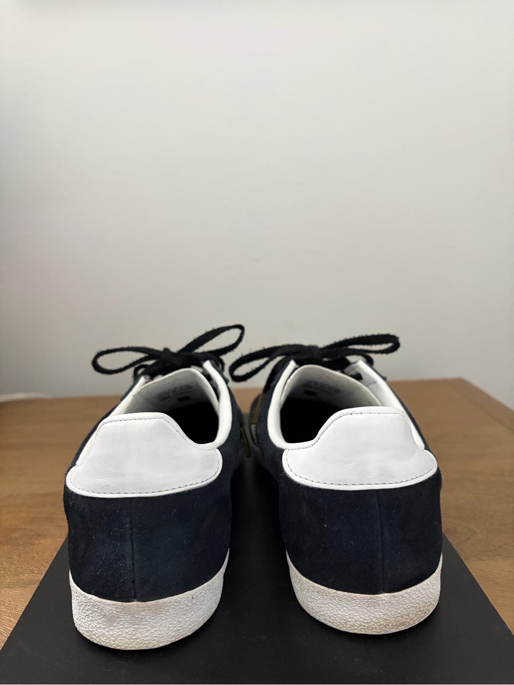 adidas woman Black & White Suede Sneakers with Gold Tongue Badge - Picture 3 of 9